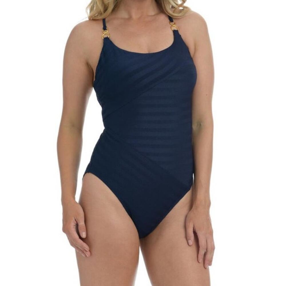 La Blanca Linea Indigo One Piece Swimsuit Nwot $120